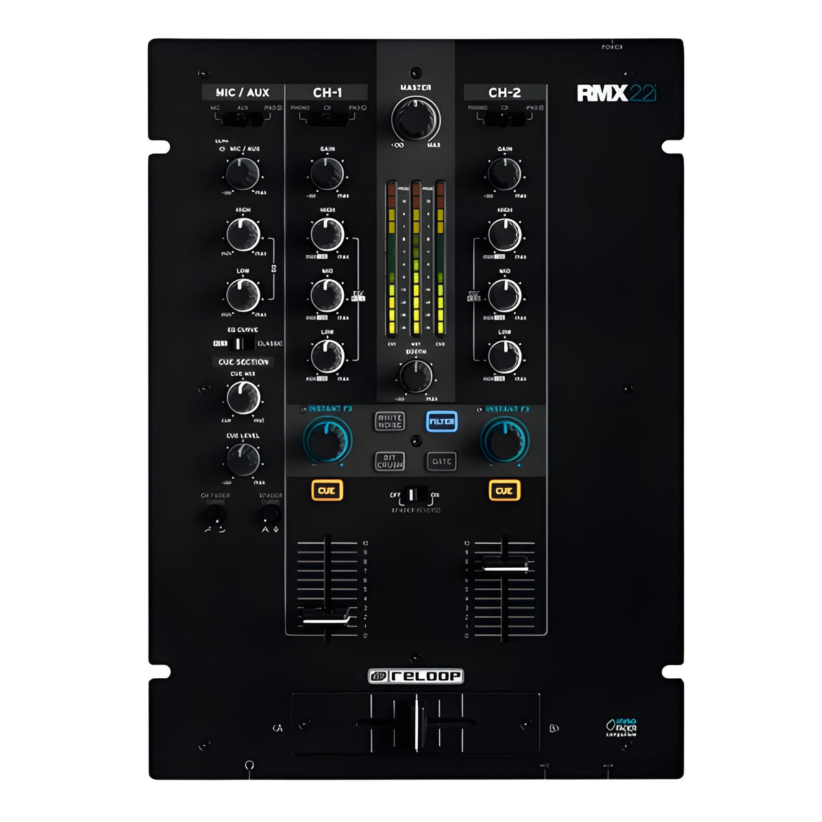 Reloop RMX - 22I - Mezclador de DJ de 2 canales + 1 (para mic o auxiliar con entrada frontal) - Tempo Shop