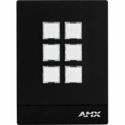 AMX MCP-106P-BL - Panel de control Massio de 6 botones en negro