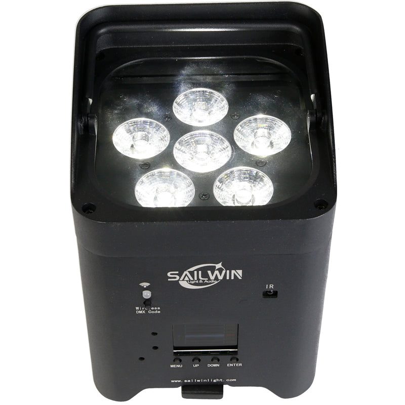 SAILWIN A6V6BW – Foco LED Inalámbrico 6x18W RGBW + UV + Ámbar - Tempo Shop