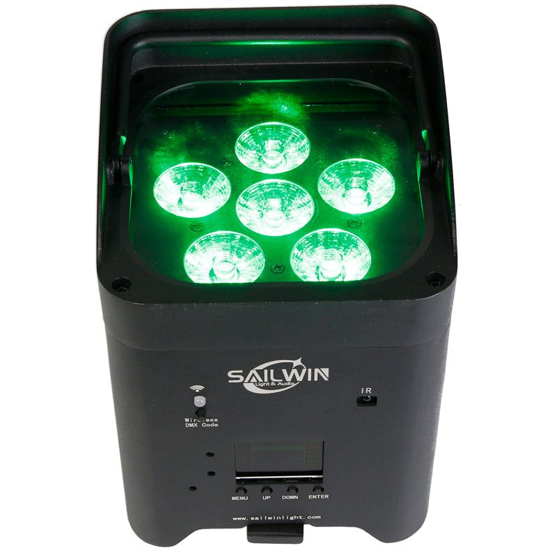 SAILWIN A6V6BW – Foco LED Inalámbrico 6x18W RGBW + UV + Ámbar - Tempo Shop