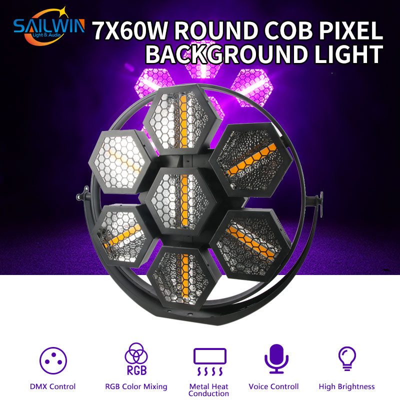 SAILWIN 7X60W Round COB Pixel Background Light - Efecto de fondo circular - imagen 2