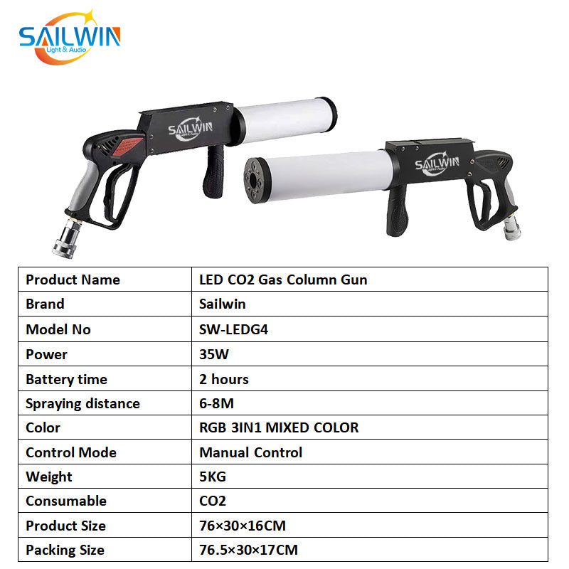 SAILWIN SW-LEDG4 - Pistola de CO2 con iluminación LED RGB - imagen 5