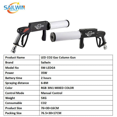 SAILWIN SW-LEDG4 - Pistola de CO2 con iluminación LED RGB - imagen 5