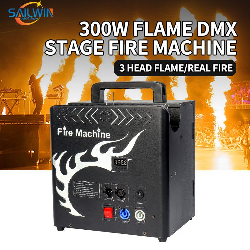 SAILWIN SW-PH300 - Máquina de llamas DMX de tres cabezales