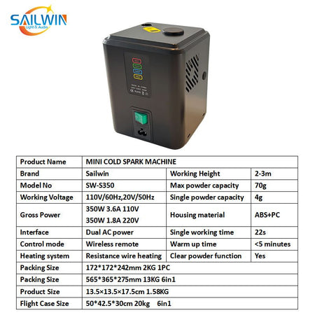 SAILWIN SW-S350 - Máquina de chispa fría compacta - imagen 9