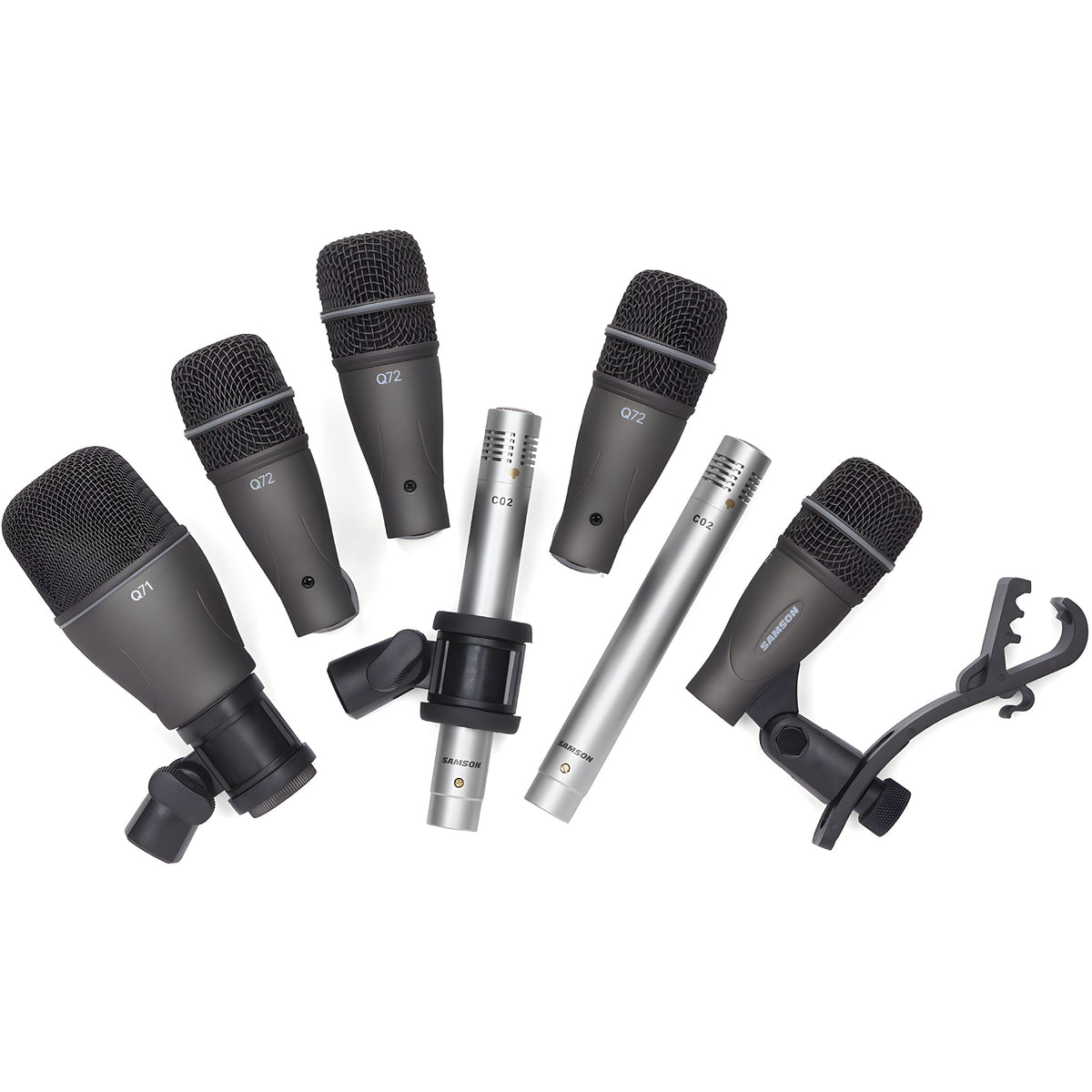 Samson DK707 - 7 PC DRUM MIC KIT W/CASE - Pack de micros dinámicos para batería - Tempo Shop