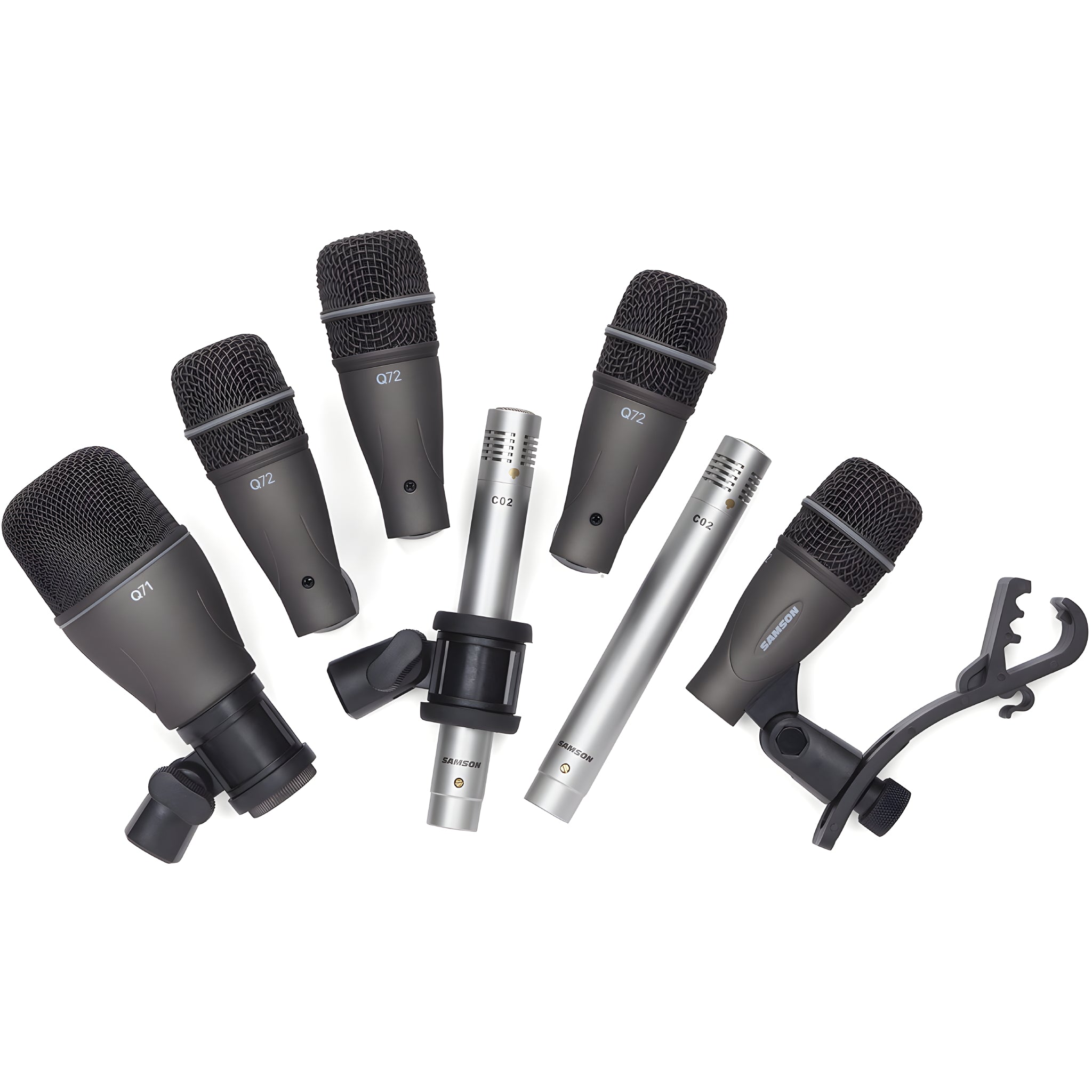 Samson DK707 - 7 PC DRUM MIC KIT W/CASE - Pack de micros dinámicos para batería - Tempo Shop