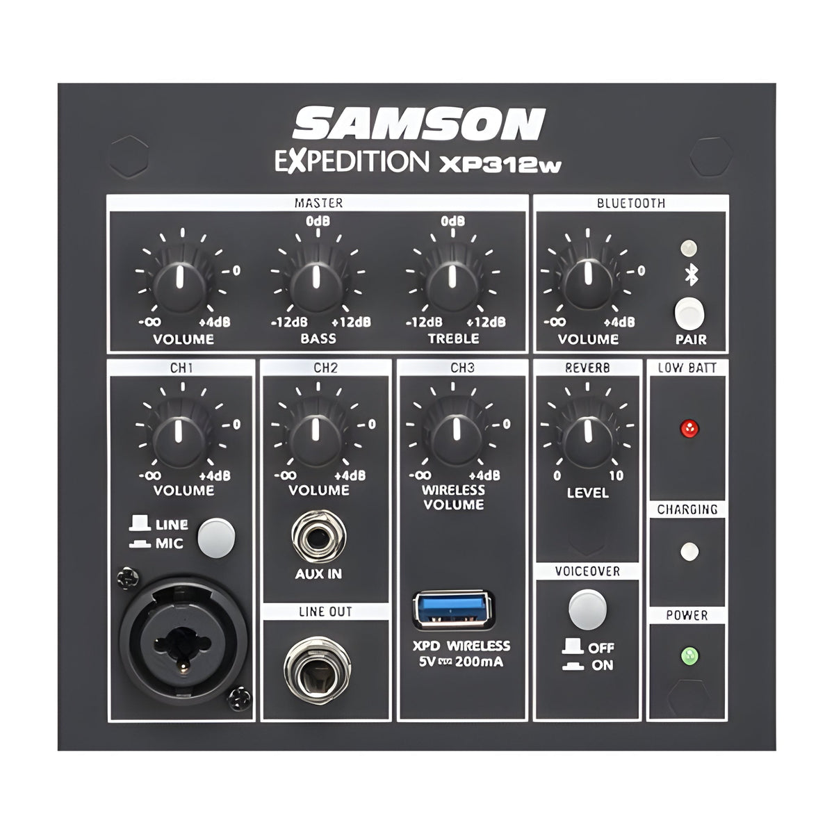 Samson EXPEDITION XP312W RECHARGEABLE PORTABLE PA - G - BAND - Altavoz con batería recargable - Tempo Shop