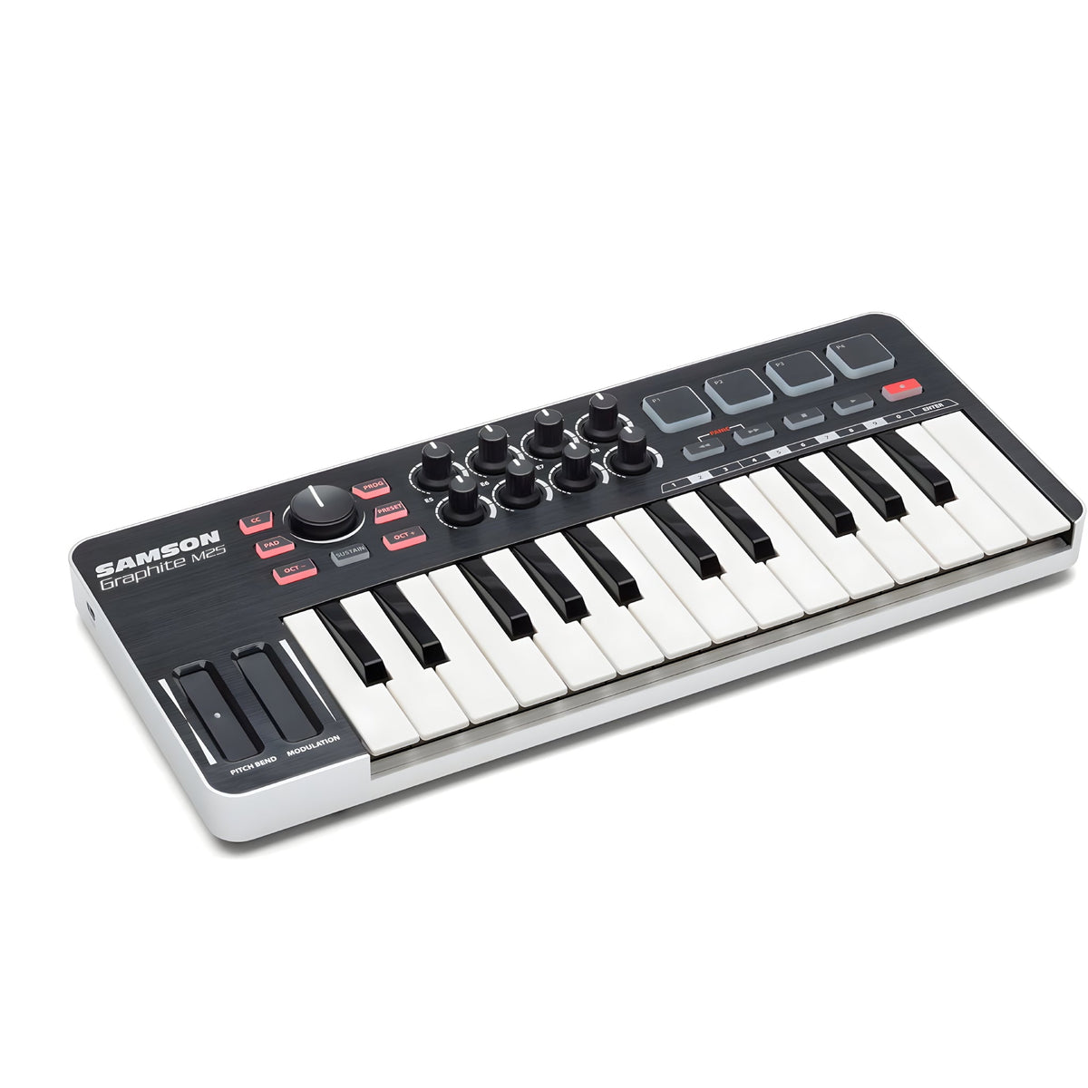 Samson GRAPHITE M25 MINI KEYBOARD CONTROLLER - Mini - teclado controlador USB/MIDI de 25 teclas semi - contrapesada - Tempo Shop