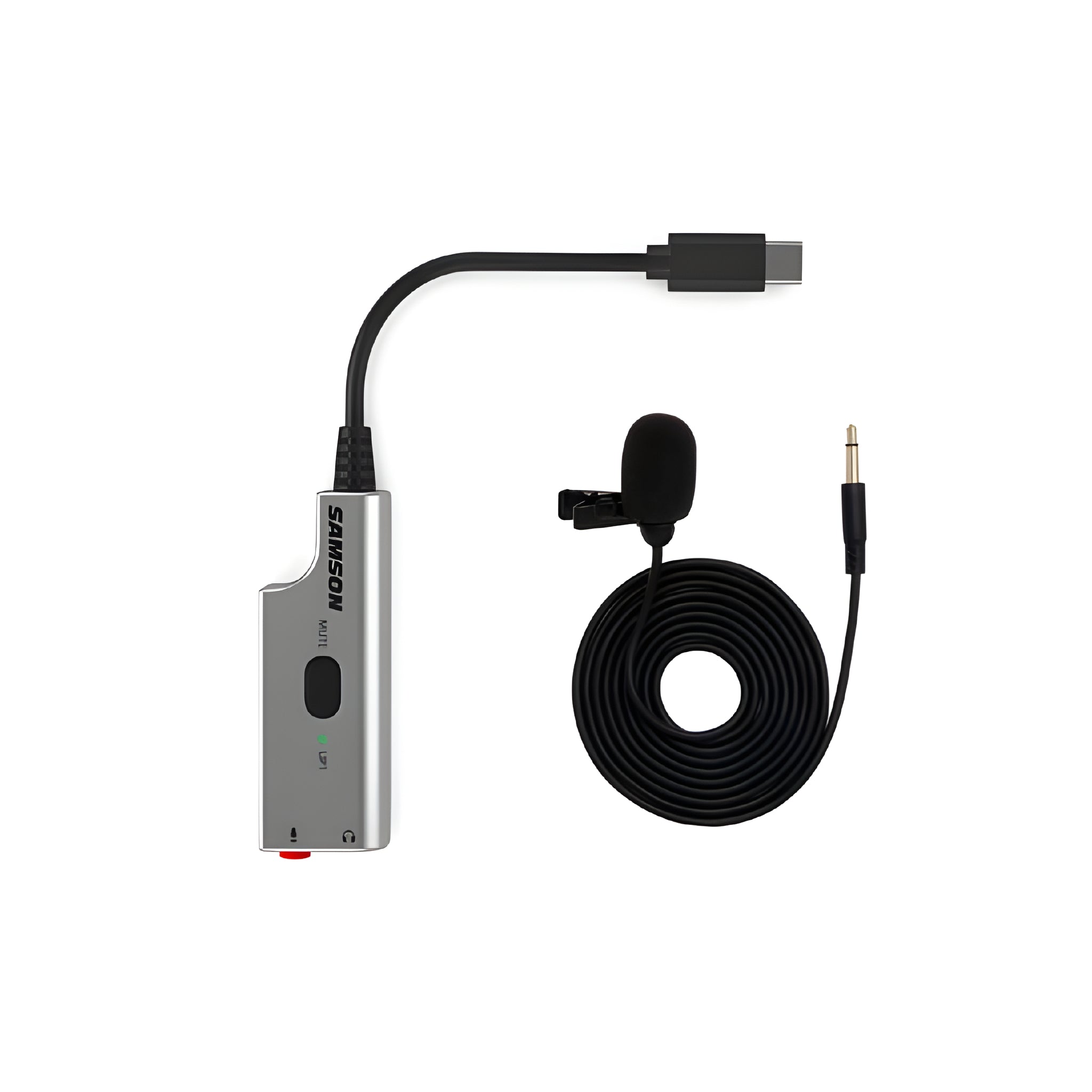 Samson LMU1 BROADCAST LAVALIER MICROPHONE BUNDLE (LM8 MIC+UP1 ADAPTER) - Kit micrófono de diadema y adaptador de audio USB - Tempo Shop