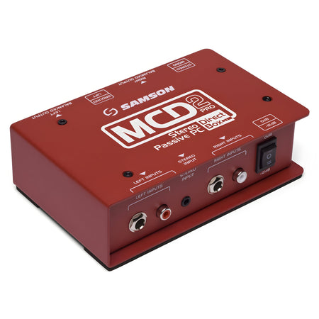 Samson S - MAX MCD2 PRO - STEREO COMPUTER/DJ DIRECT BOX - Caja de inyección estéreo pasiva para PC - Tempo Shop
