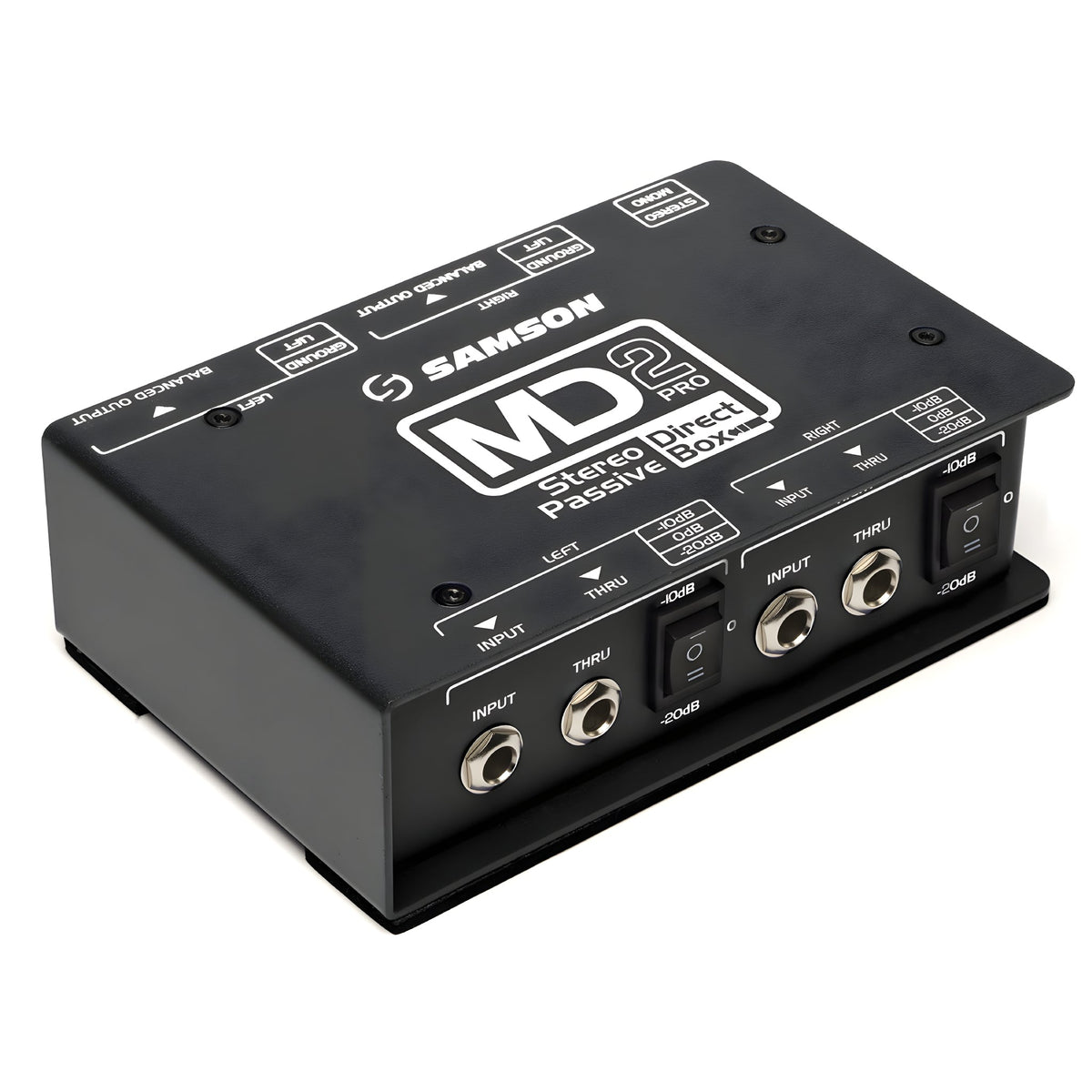 Samson S - MAX MD2PRO - STEREO PASSIVE DIRECT BOX - Caja de inyección estéreo pasiva con transformadores blindados STLX - Tempo Shop