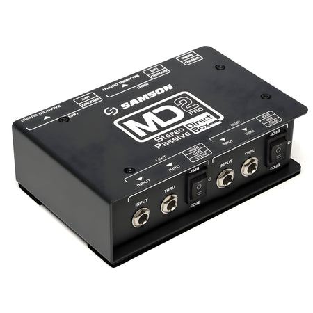 Samson S - MAX MD2PRO - STEREO PASSIVE DIRECT BOX - Caja de inyección estéreo pasiva con transformadores blindados STLX - Tempo Shop