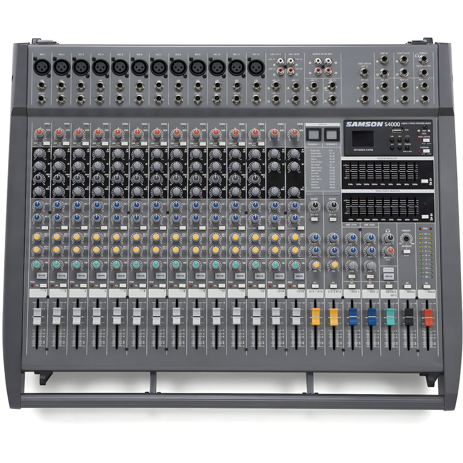 Samson S4000 - Mesa de mezclas autoamplificada 2x 500W a 4 Ohm. 20 canales - Tempo Shop