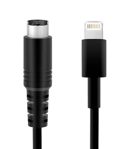 IK Multimedia IPCABLE8PIN - Cable Lightning a mini-DIN para iRig (60 cm)