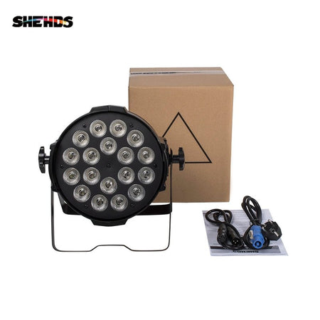 SHEHDS BAP1818F - Foco Par LED Grande en Aleación de Aluminio 18×18W RGBWA+UV 6in1 - Tempo Shop
