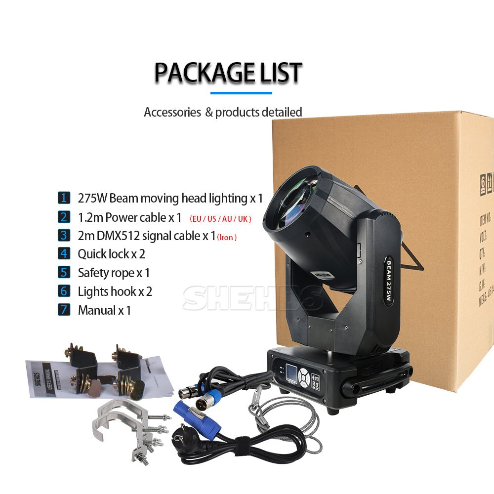 SHEHDS BB275W10R - Cabeza móvil Beam 275W 10R - Tempo Shop