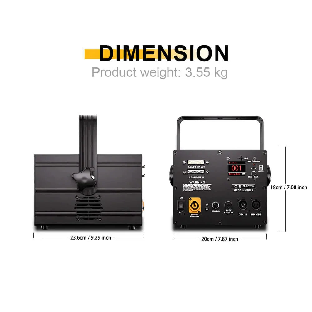 Control APP Láser RGB 3W Efecto 3D Escáner – SHEHDS NLa3WRGB - Tempo Shop