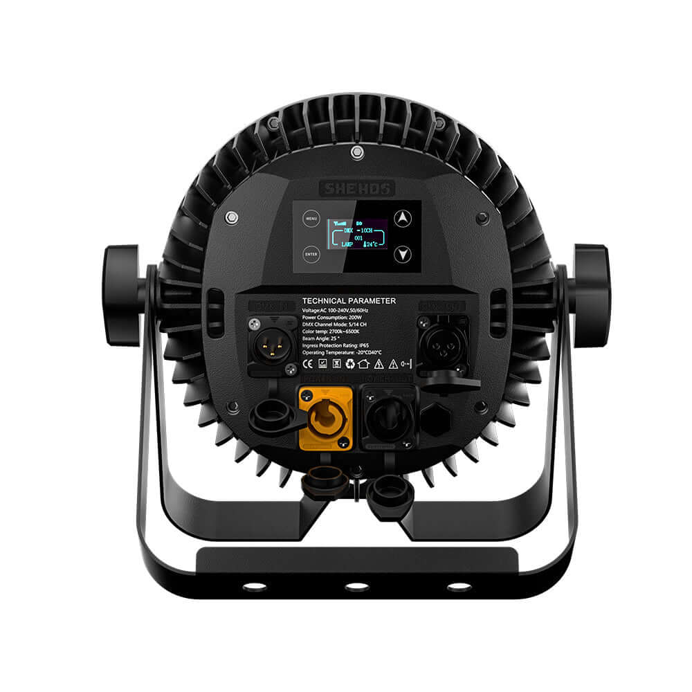 SHEHDS CORALP18A - Foco Par LED Flat 18×12W RGBWA+UV Impermeable con RDM IP65 - Tempo Shop