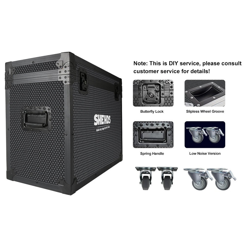 SHEHDS FC2 - BB275W10R - Flight Case para x2 Cabeza móvil Beam 275W 10R - Tempo Shop