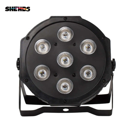 SHEHDS FP0718F - Foco Par Slim Silencioso LED 7×18W RGBWA+UV - Tempo Shop