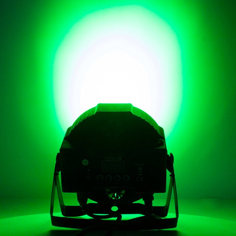 SHEHDS FP0718F - Foco Par Slim Silencioso LED 7×18W RGBWA+UV - Tempo Shop