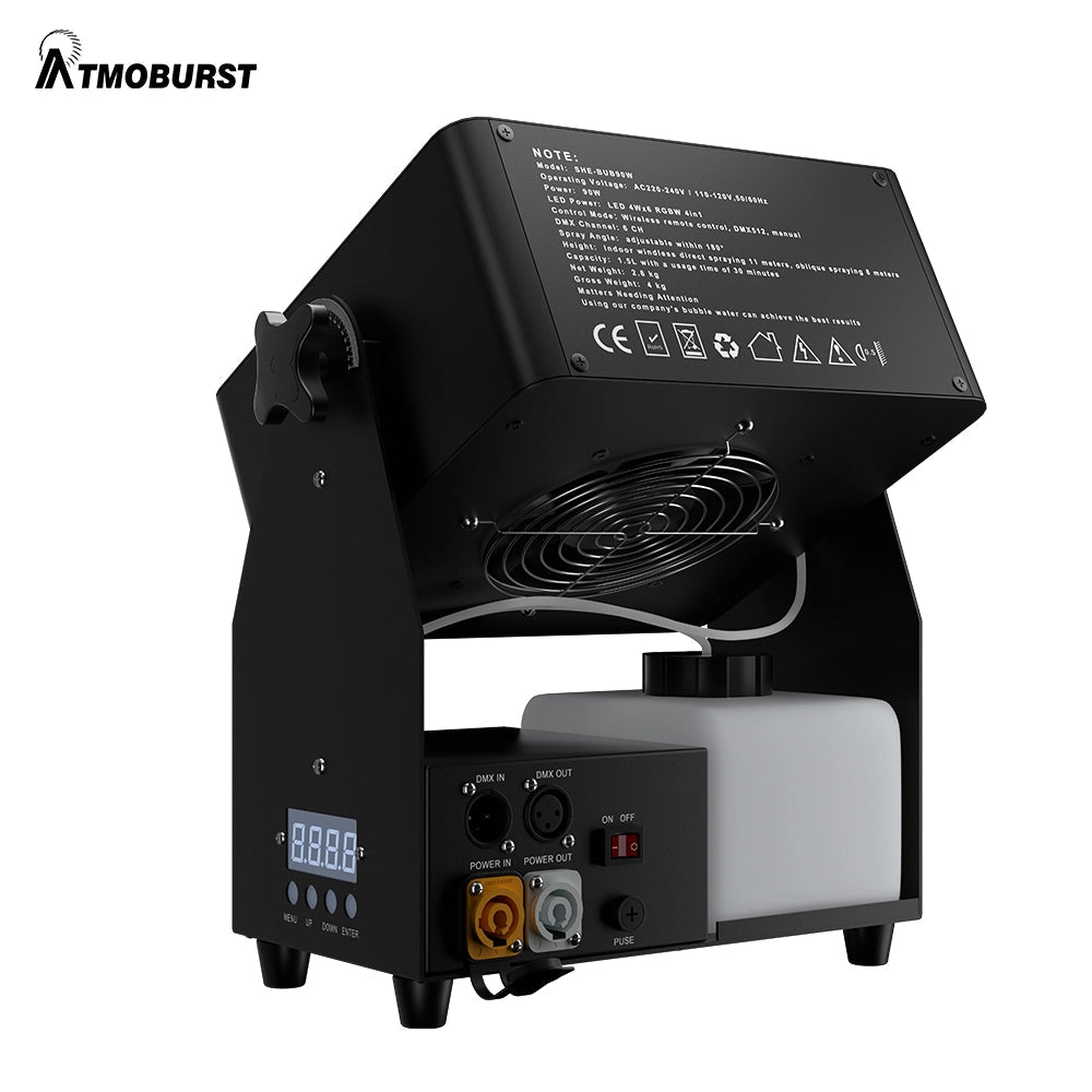 SHEHDS LEDBUB90W - Máquina de burbujas 90W con LED 6x4W RGBW - Tempo Shop