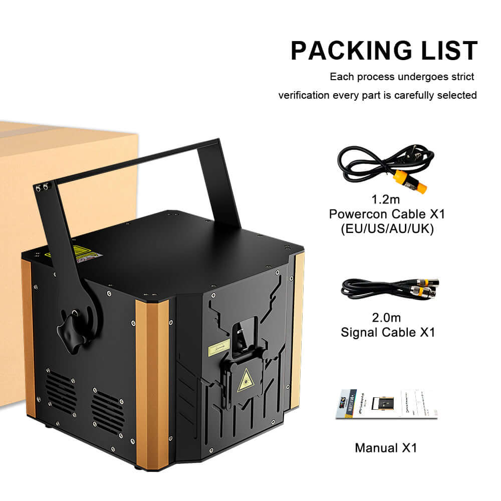 SHEHDS NLA12WRGB - Proyector láser RGB 12W con Control APP - Tempo Shop