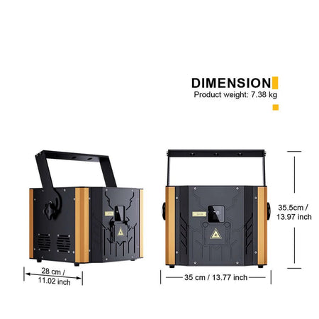 SHEHDS NLA12WRGB - Proyector láser RGB 12W con Control APP - Tempo Shop