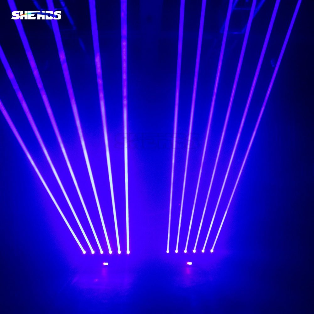 SHEHDS NMHLa6E3in1 - Cabeza móvil Laser 3000 mW RGB 6x500mW con Control APP - Tempo Shop