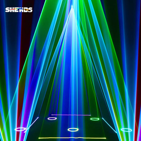 SHEHDS NWALA12WRGB - Proyector láser RGB 12W con Control APP, Impermeable IP65 - Tempo Shop