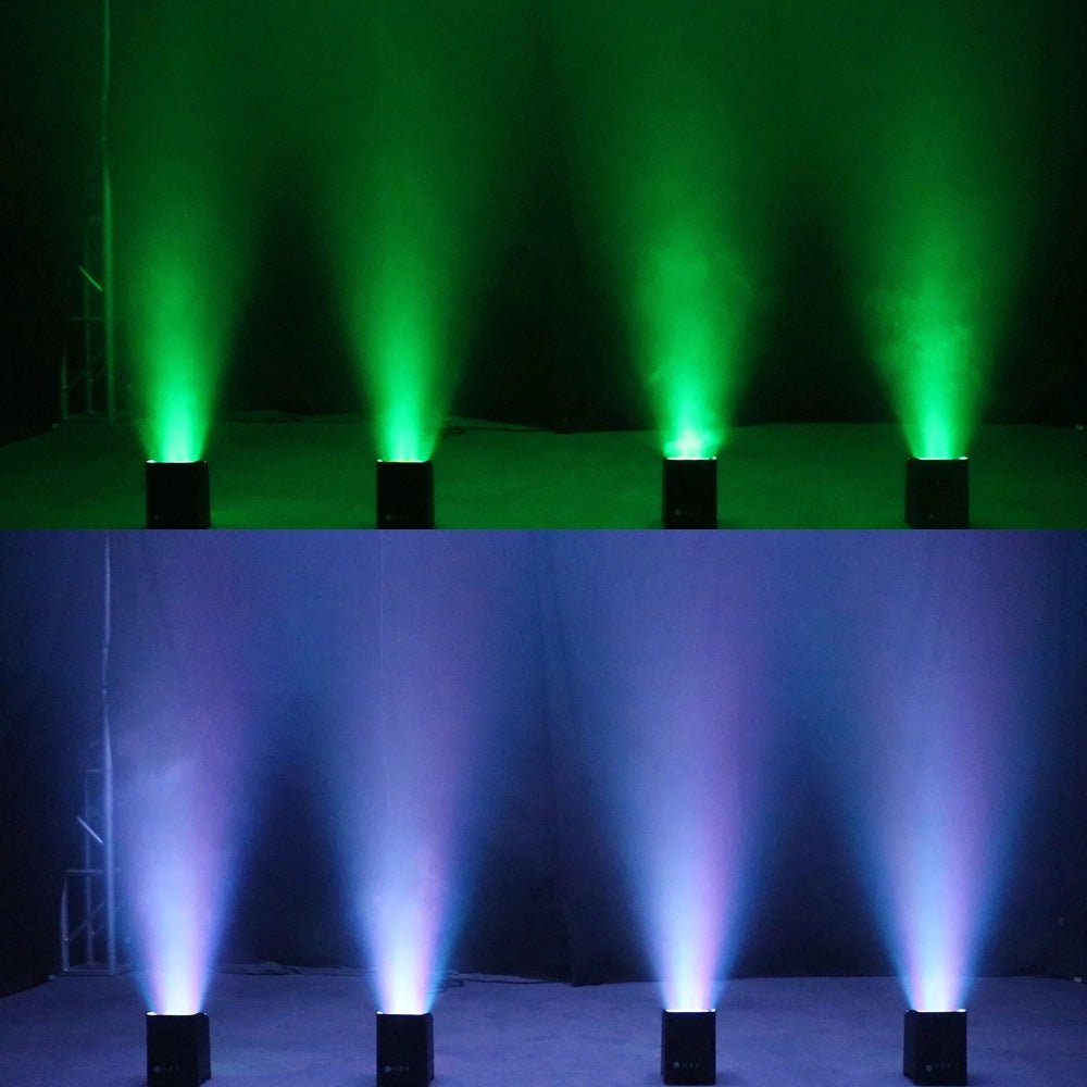 SHEHDS RCBaP0618F - Foco PAR LED a Batería 6×18W RGBAW+UV con Control Inalámbrico y WiFi - Tempo Shop