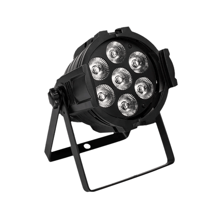 SHEHDS SAPp0718F - Foco Mini Par LED 7×18W RGBWA+UV en Aleación de Aluminio - Tempo Shop