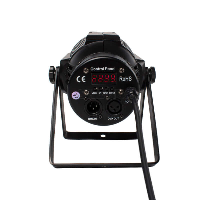 SHEHDS SAPp0718F - Foco Mini Par LED 7×18W RGBWA+UV en Aleación de Aluminio - Tempo Shop