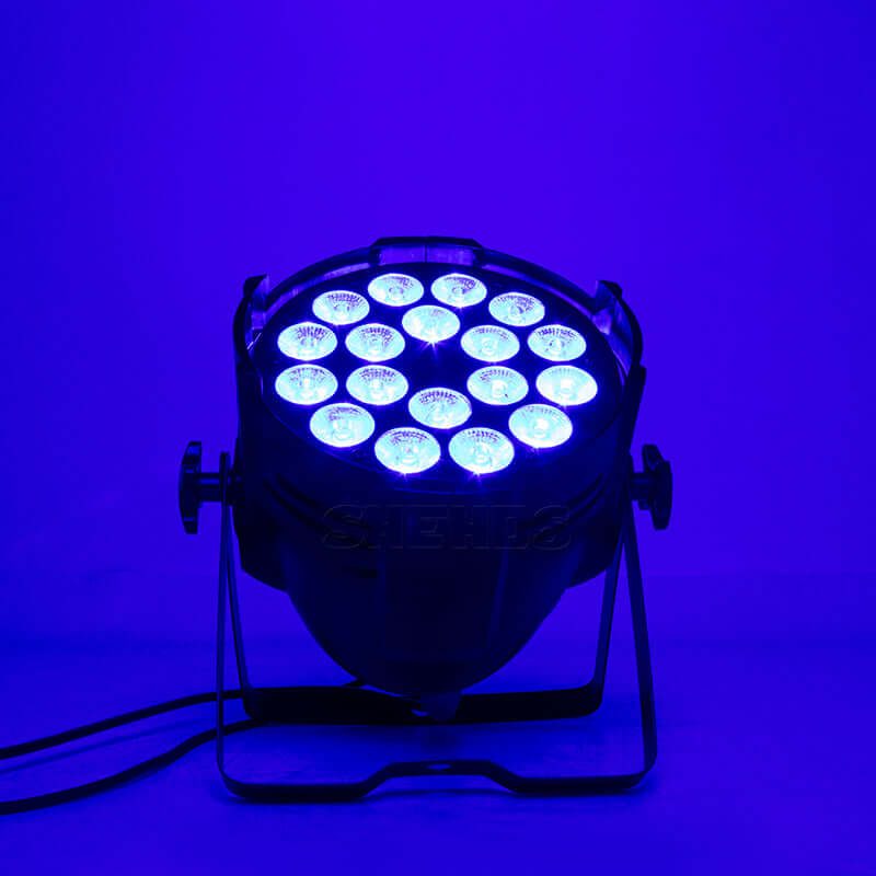 SHEHDS BAP1818F - Foco Par LED Grande en Aleación de Aluminio 18×18W RGBWA+UV 6in1 - Tempo Shop