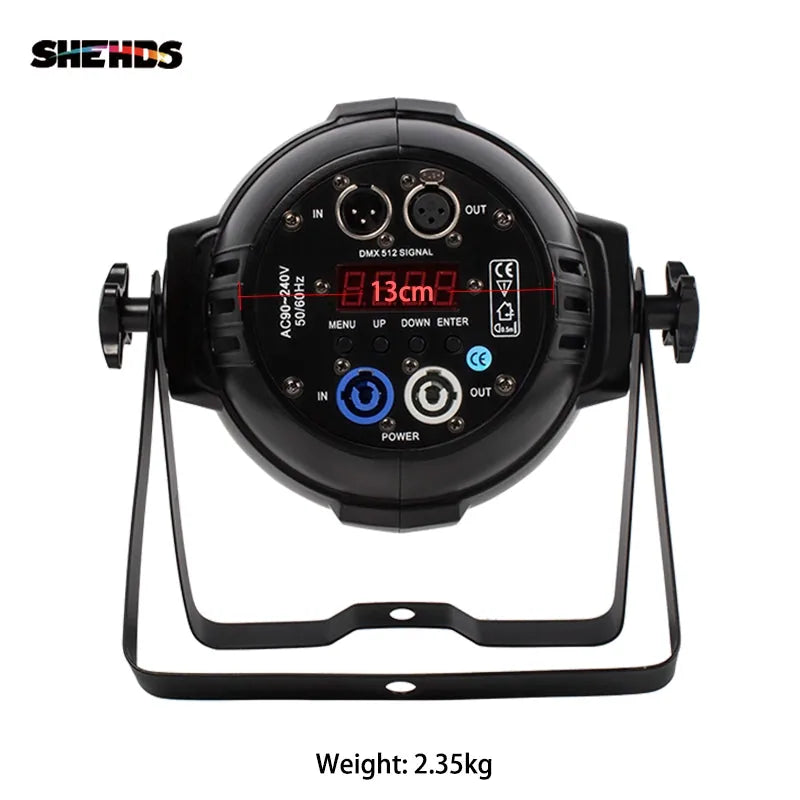 SHEHDS BAP1818F - Mini Par LED Grande en Aleación de Aluminio 18×18W RGBWA+UV 6in1 - Tempo Shop