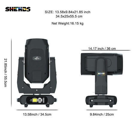 SHEHDS NBB380W19R - Cabeza móvil Beam 380W 19R - Tempo Shop