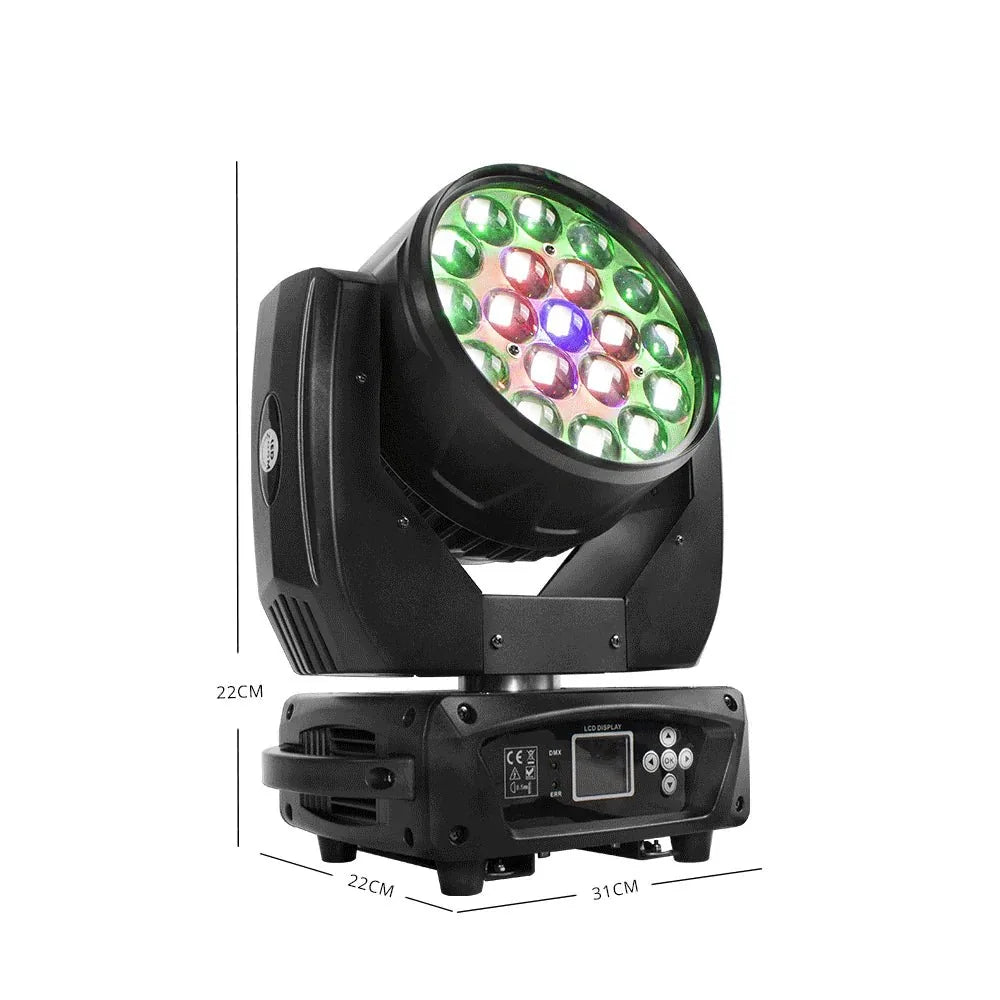 SHEHDS BWBE1915D - Cabeza móvil Wash & Zoom 19×15 W RGBW - Tempo Shop