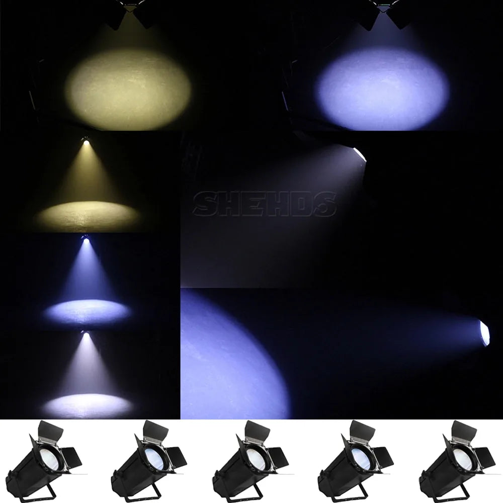 SHEHDS DoZPCOB200WCW - LED COB Zoom Par 200W Bicolor con Barndoors - Tempo Shop