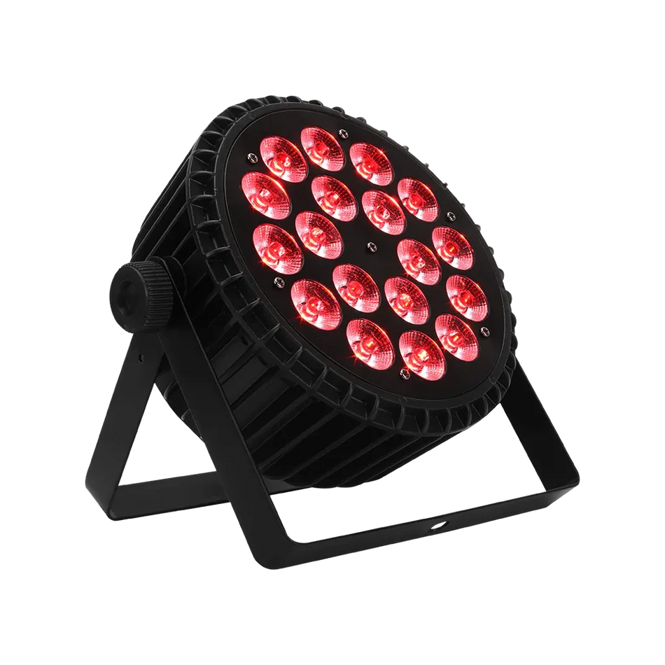 SHEHDS FAP1812D - Mini Par LED 18×12W Plano en Aleación de Aluminio RGBW 4in1 DMX512 - Tempo Shop