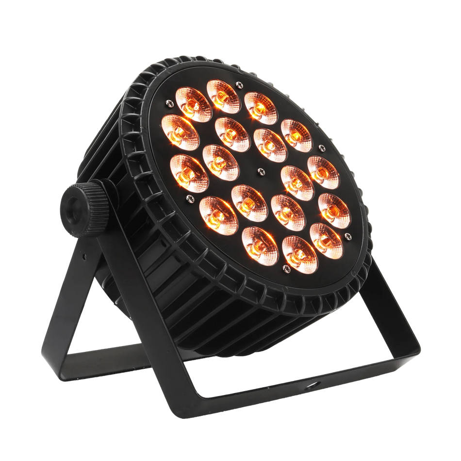 SHEHDS FAP1818F - Mini Par LED Plano en Aleación de Aluminio 18×18W RGBWA+UV - Tempo Shop