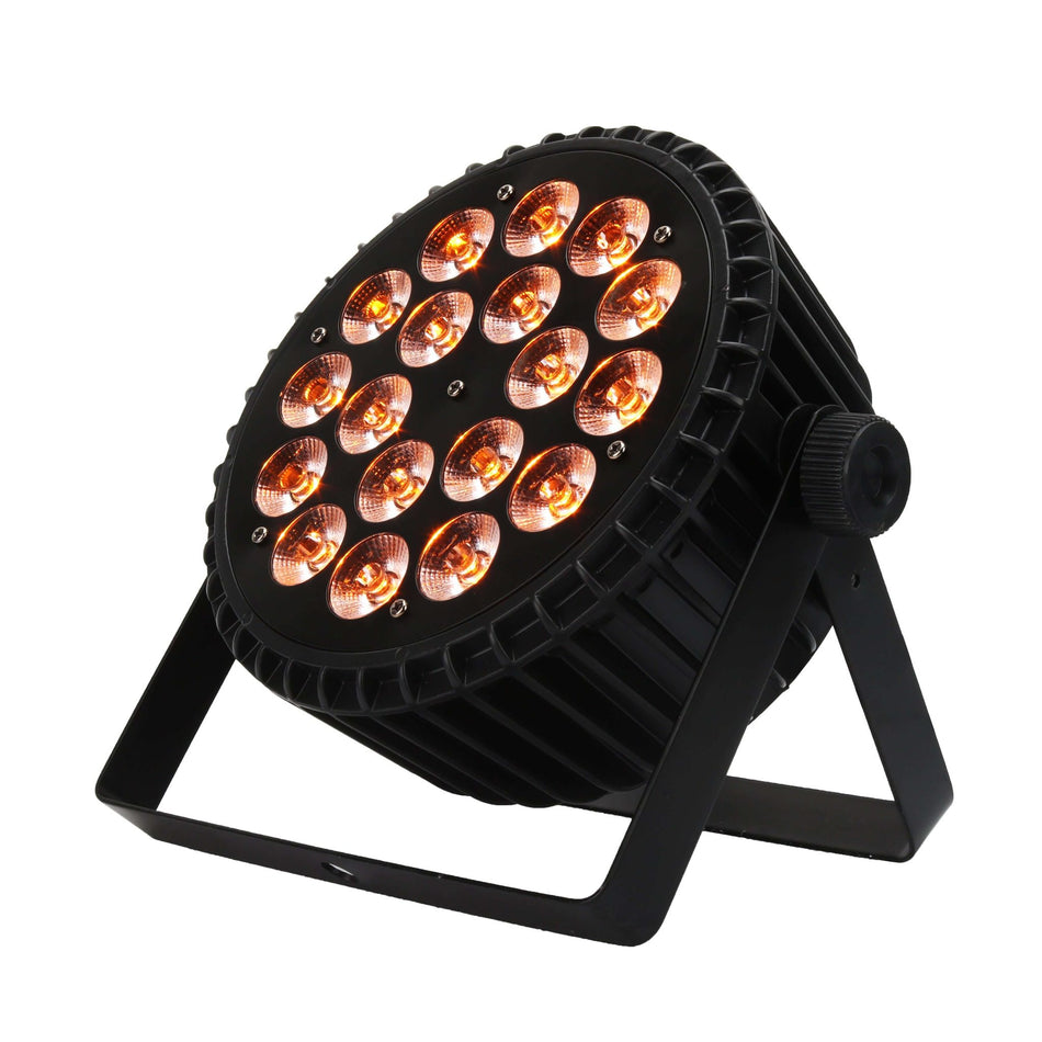 SHEHDS FAP1818F - Mini Par LED Plano en Aleación de Aluminio 18×18W RGBWA+UV - Tempo Shop