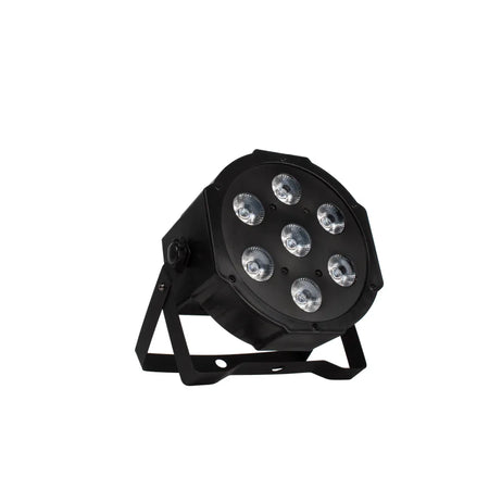 SHEHDS FP0718F - Foco Par Slim Silencioso 7×18W LED Flat RGBWA+UV para Bodas, Iglesias y Fiestas - Tempo Shop