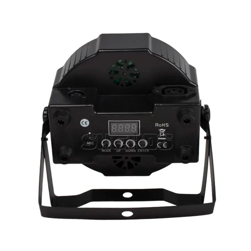 SHEHDS FP0718F - Foco Par Slim Silencioso 7×18W LED Flat RGBWA+UV para Bodas, Iglesias y Fiestas - Tempo Shop