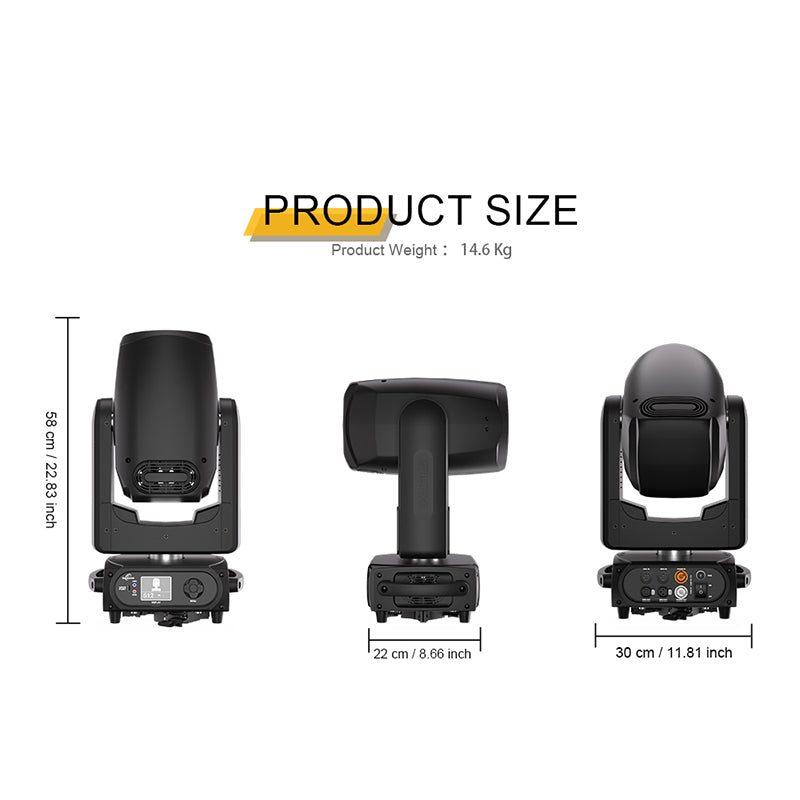 SHEHDS GalaxyJet LED Beam 300W - Cabeza móvil beam LED profesional para DJ, eventos y conciertos - Tempo Shop