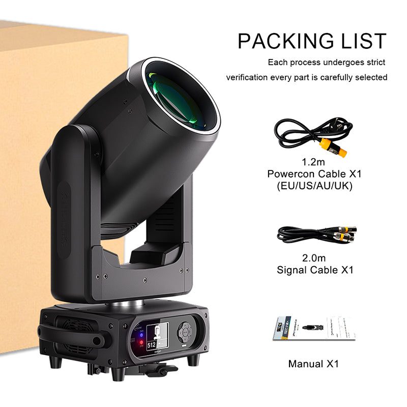 SHEHDS GalaxyJet LED Beam 300W - Cabeza móvil beam LED profesional para DJ, eventos y conciertos - Tempo Shop