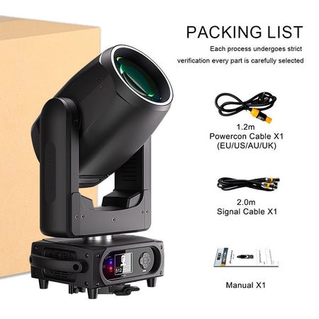 SHEHDS GalaxyJet LED Beam 300W - Cabeza móvil beam LED profesional para DJ, eventos y conciertos - Tempo Shop