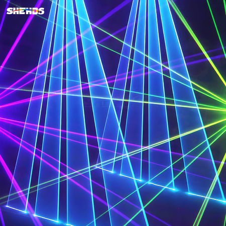 SHEHDS LA12WRGB - Proyector láser RGB 12W 25kpps ILDA - Tempo Shop