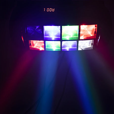Cabeza móvil doble Mini Beam Spider LED 8x6W RGBW - Tempo Shop