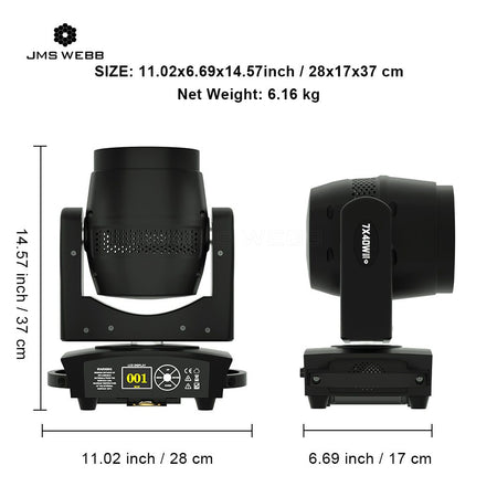 SHEHDS MNBWBE0740D - JMS WEBB Small Bee Eye 7×40 W RGBW Moving Head Zoom & Beam & Wash - Tempo Shop